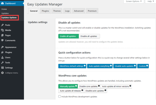 如何禁用WordPress中的自动更新